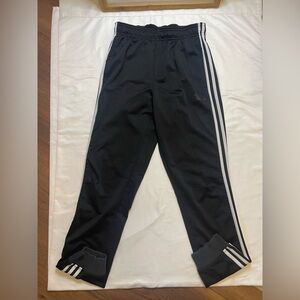 Boys Adidas size small gray drawl black sweatpants